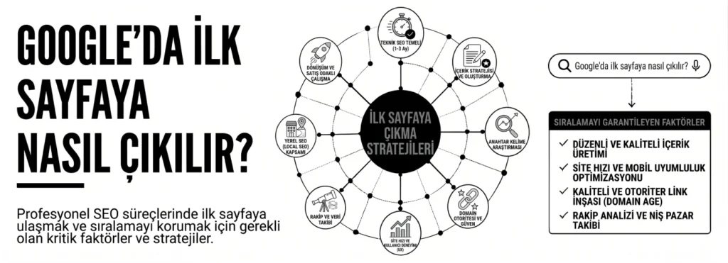 Google’da İlk Sayfaya Nasıl Çıkılır? (Adım Adım 2026 SEO Rehberi)