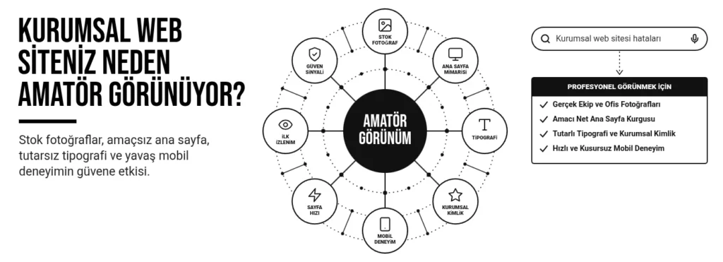 Kurumsal Web Siteniz Sizi Neden “Amatör” Gösteriyor?
